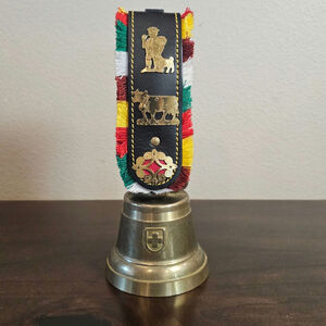 Swiss Cow Bell With Leather Strap